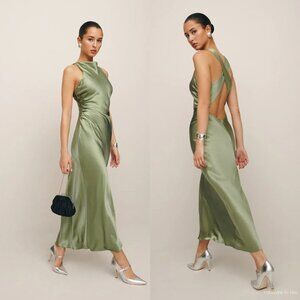 Reformation Casette Silk Dress